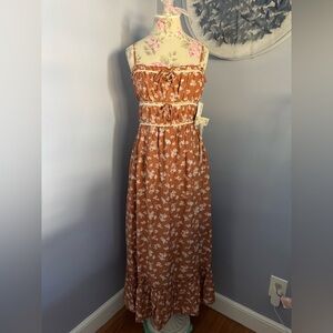 Sincerely Jules Brown Floral Maxi Dress